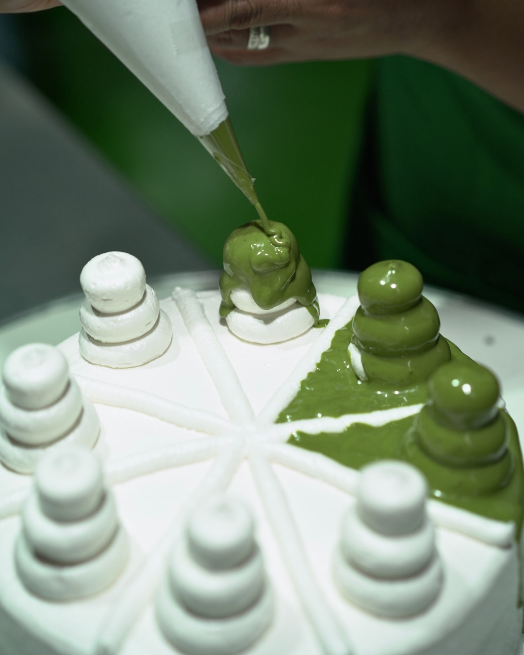 Matcha Beehive Cake